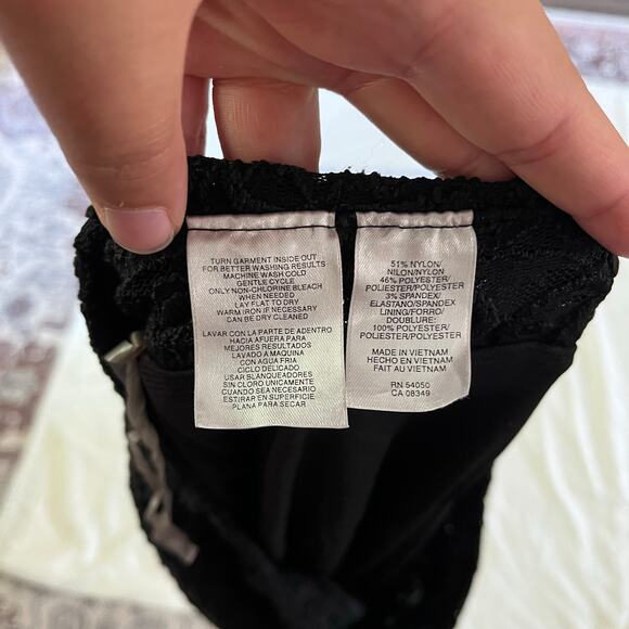 Black Lace Stretch Skirt Plus Size 2X Whimsygoth Fairy Grunge Witchy - Picture 5 of 7